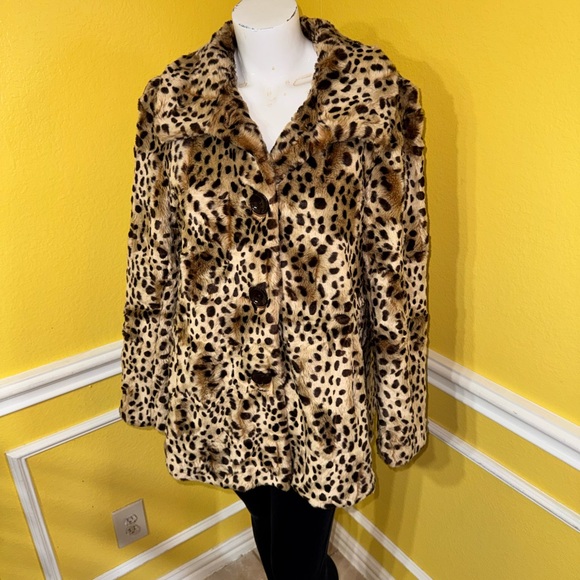 East 5th Jackets & Blazers - East 5th Animal Print Teddy Jacket